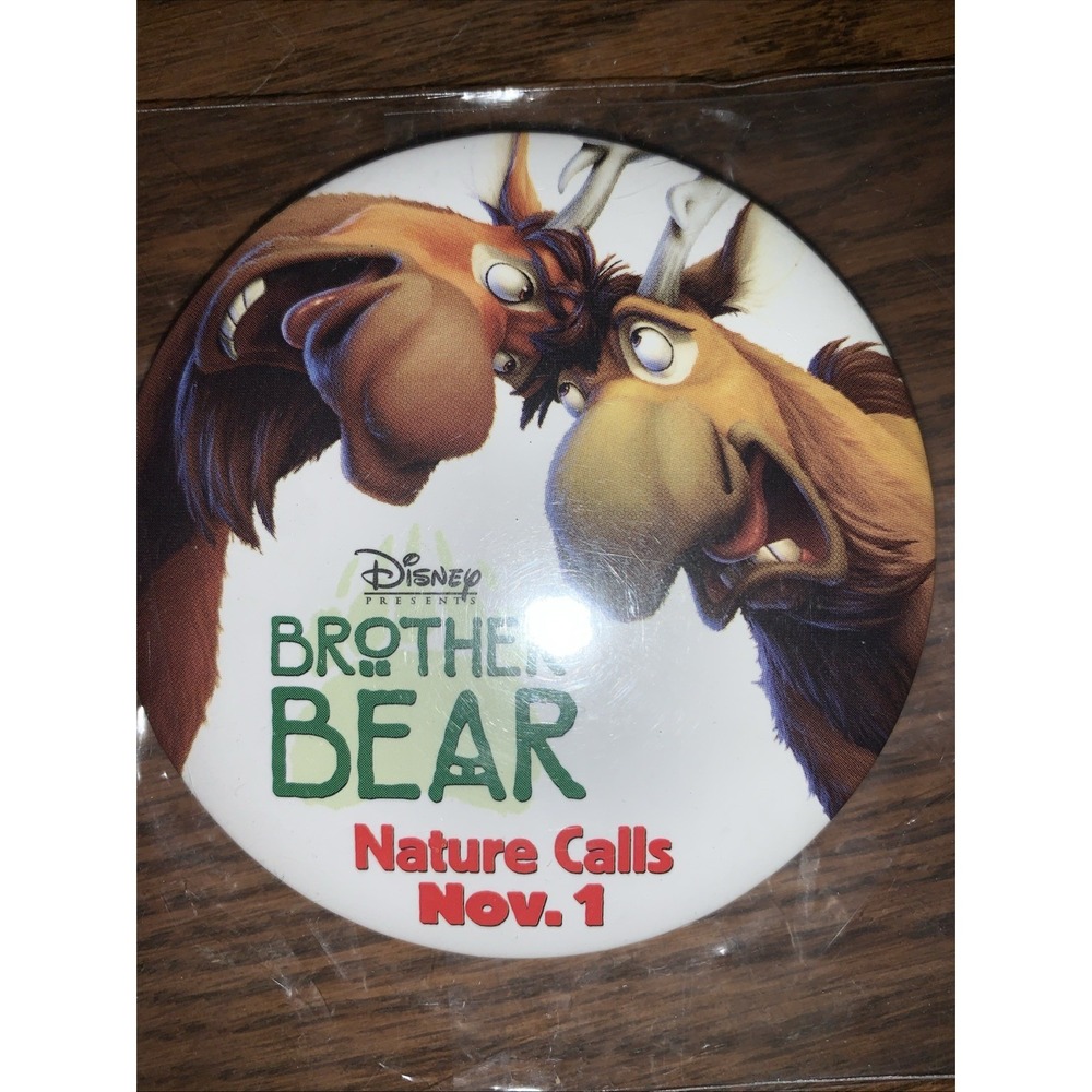Disney Brother Bear Nature Calls Movie 2003 Pin Pinback Promotional Button